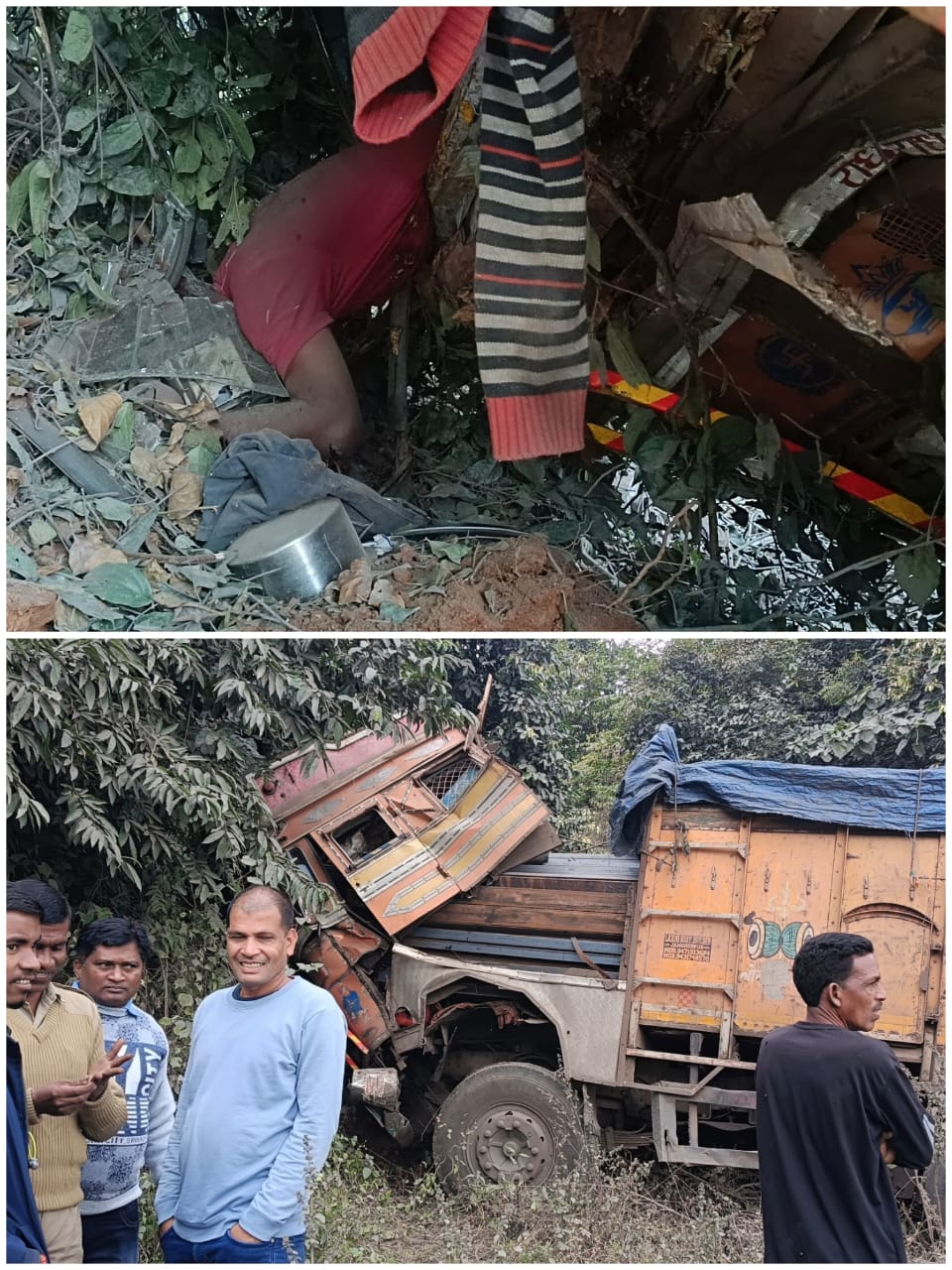 बेकाबू ट्रक ने पहाड़ में मारी जोरदार टक्कर, हादसे में चालक की मौत